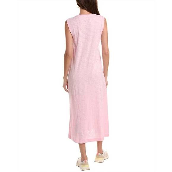 NEW ATM sleeveless swing midi dress in pink - Picture 3 of 6